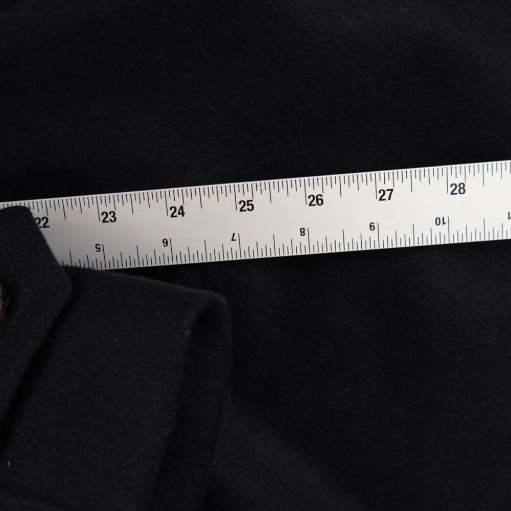 Giesswein Austria Wool Blend Long Coat Black Warm Winter Mens Sz 46R  5 Button - Picture 13 of 13